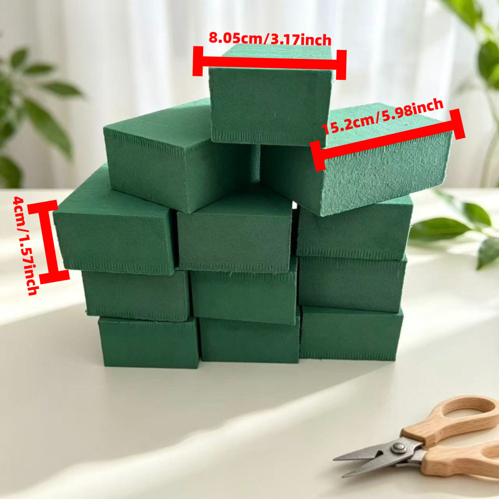 TEMU Lot de 16 grandes fleurs en mousse carrées de ,05 X 15,2 cm, pour florales, décorations de fêtes de mariage et manuels floraux, fournitures