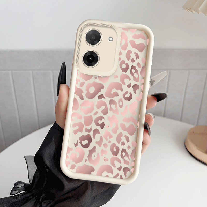 TEMU Phone Case: Soft Pink Leopard Print Phone Case, Suitable For Redmi 12c 13 13c 14c A3 A3x A5 4g Note 10 11s 12 13 14pro , Xiaomi 13t 14t 15t 15t
