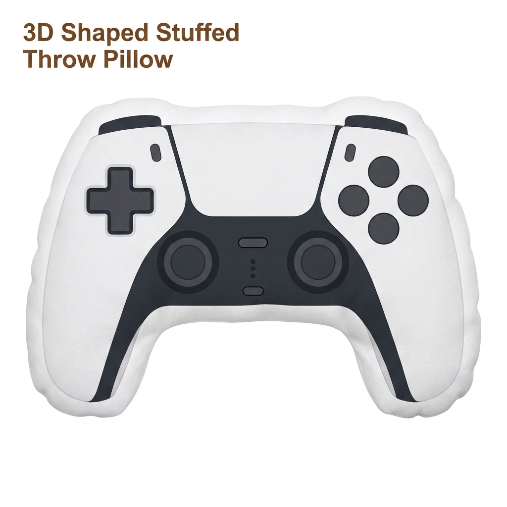 Gaming Gamer Controller Console Joystick Videogame 3d Shaped Stuffed Throw Pillow Decorative Cushion Pillow For Gift Bedroom Sofa Room Party Decor