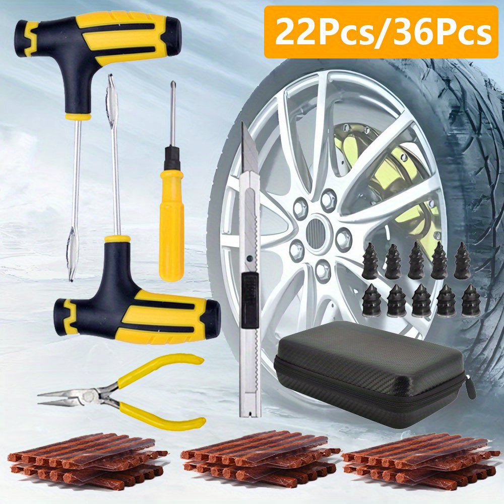 30 Stück Reifenreparatur-Set | Gummi-Schraubnägel Für Auto, Motorrad & LKW | Schlauchlose Reifen Reparieren