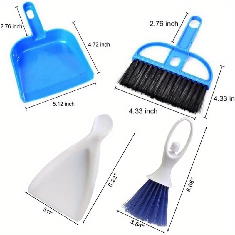 2 pack mini dustpan and brush set with ergonomic handle & locking mechanism - heavy-duty bpa-free plastic, compact pet cage cleaner with hanging storage for small animals - ideal for guinea  , cats, hamsters,  , rabbits, reptiles - multi-surface broom & dustpan for home, travel, rooms -   design, sturdy & durable, easy to store, ergonomic grip, foldable for   Product details 3