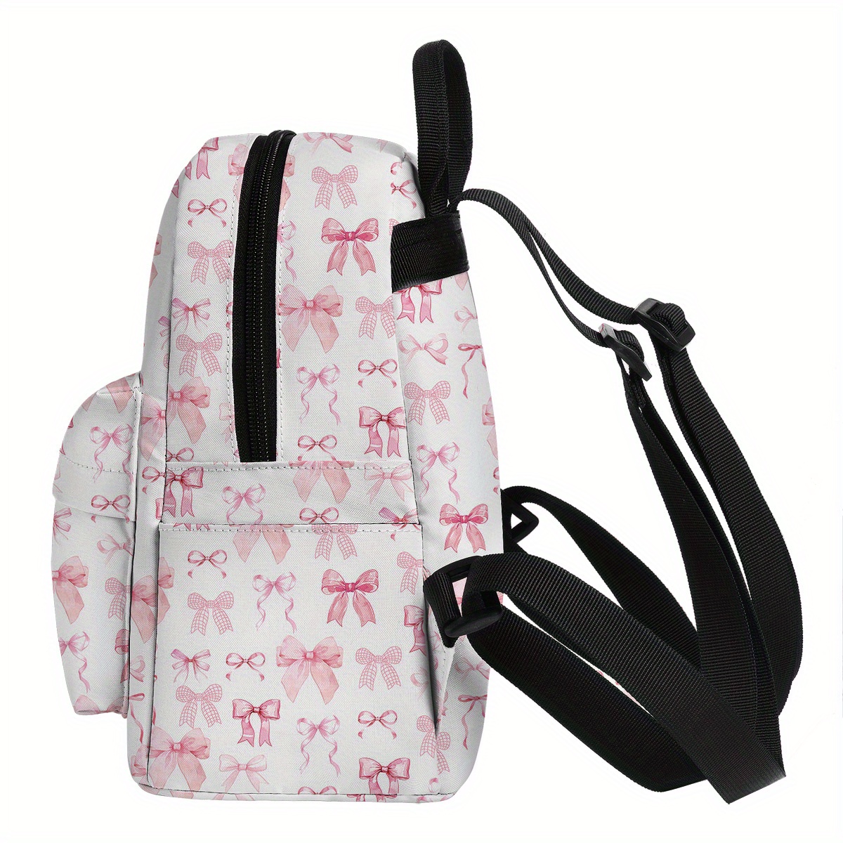 womens polyester mini shoulder bag pink bow pattern small Temu