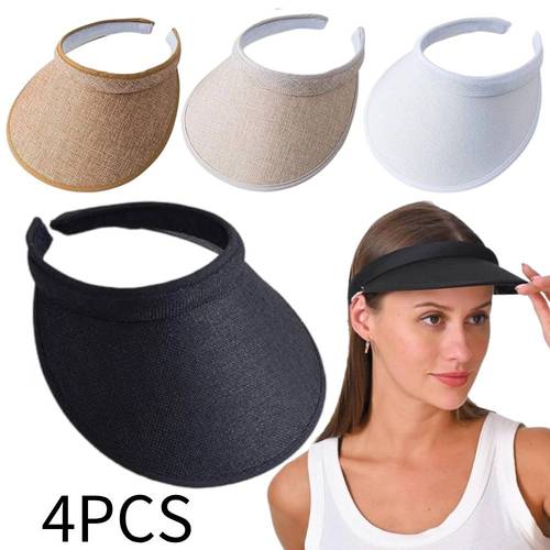 4 adjustable sun hats breathable and lightweight elastic sun visor hat suitable for outdoor sports and cycling very suitable for travel beach and casual wear