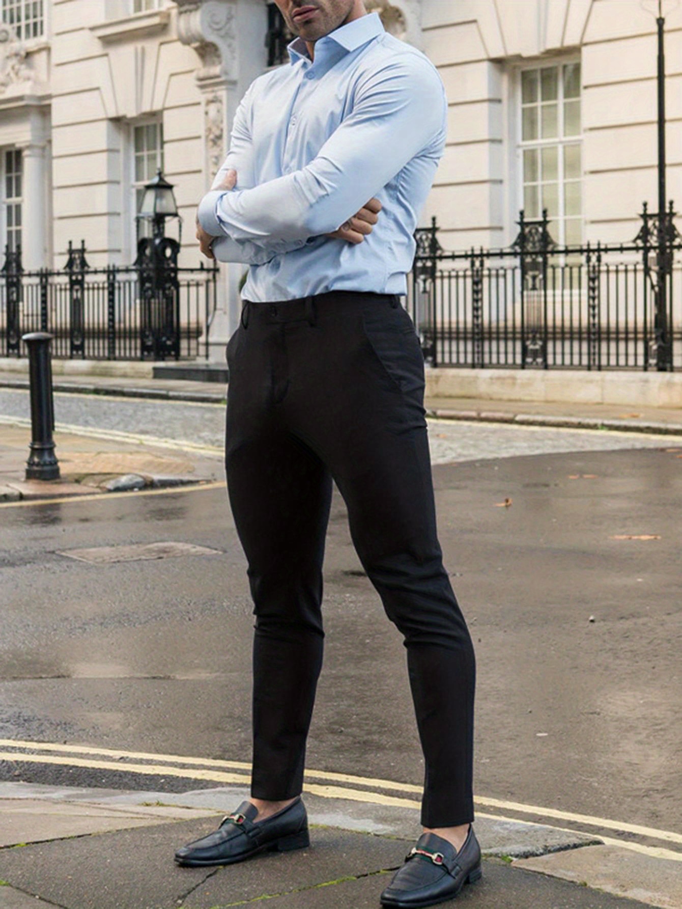 mens overalls   outdoor   pants straight leg sweatpants casual work pants multi color   black 3