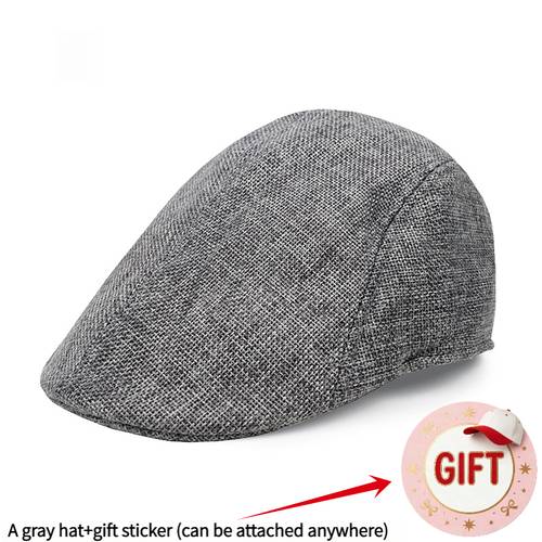 2pcs mens fashion hat set hat gift stickers wearable for vintage lightweight baseball hat breathable mesh lining classic gray and beige suitable for casual and formal occasions