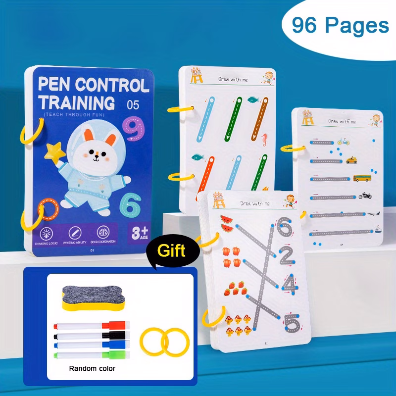 pre school exercise book for children fun tracing and writing activities for learning and practising ready for pre school magic exercise text set 96 reusable pages Product details 12