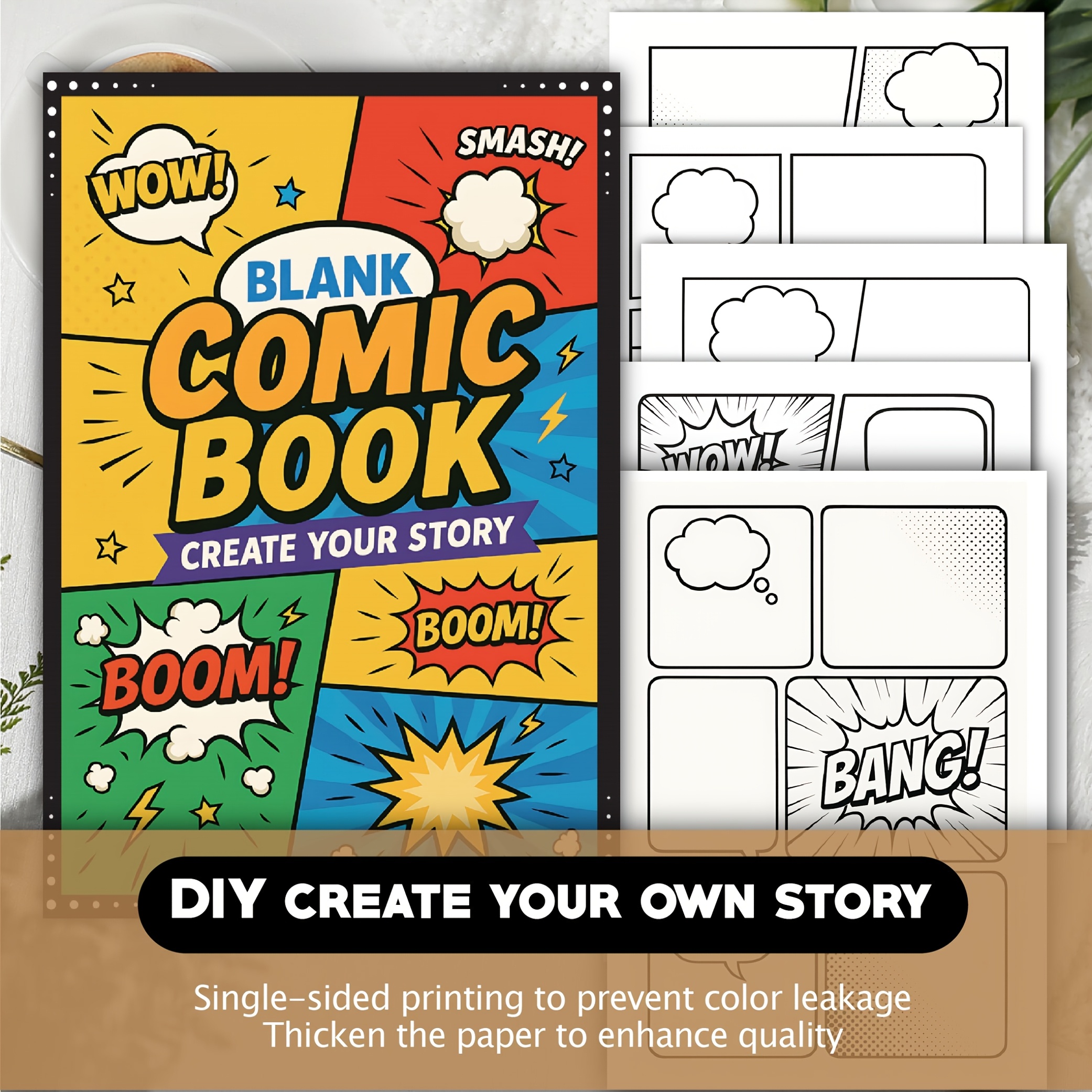 thickened paper comic creation drawing book blank comic creation book multi template   bubbles   effects teenagers and adults high quality bright cover comic creation art drawing board sturdy comic book   paper