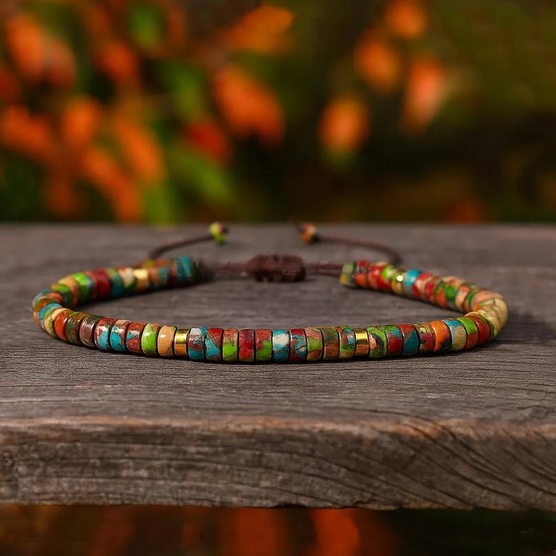 1 kos Naravni Kamen Zapestnica za Zdravljenje Galaksija Sediment Minimalistična Bangle, Zložljiva