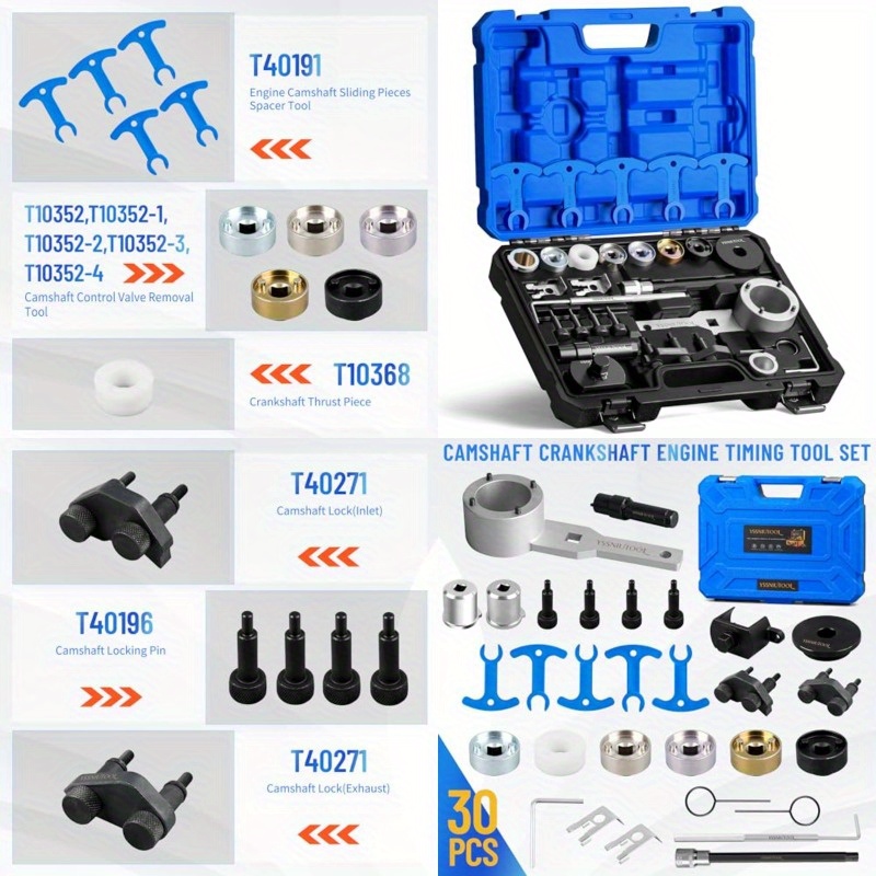 Kit Outils Synchronisation Moteur Ford 2.0 Ecoblue TDCi - Compatible Transit, Focus, Ranger - Remplace OEM 303-1643, 303-1650 - 7