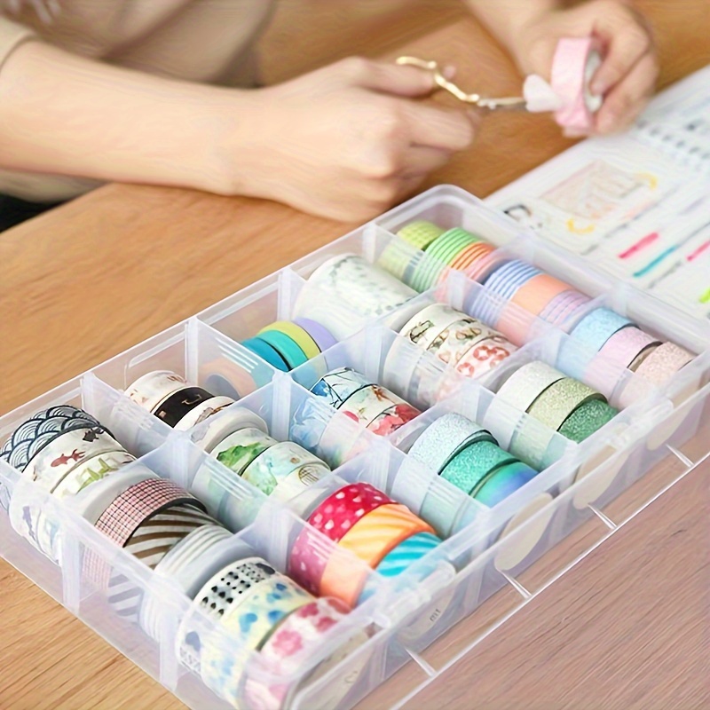 2pcs large transparent plastic storage box with 15 compartments suitable for beads jewelry   transparent plastic storage box for jewelry jewelry box bead organizer     rectangular container lightweight organizer sturdy construction compartment organizer home organizers craft enthusiasts jewelry boxes Product details 9