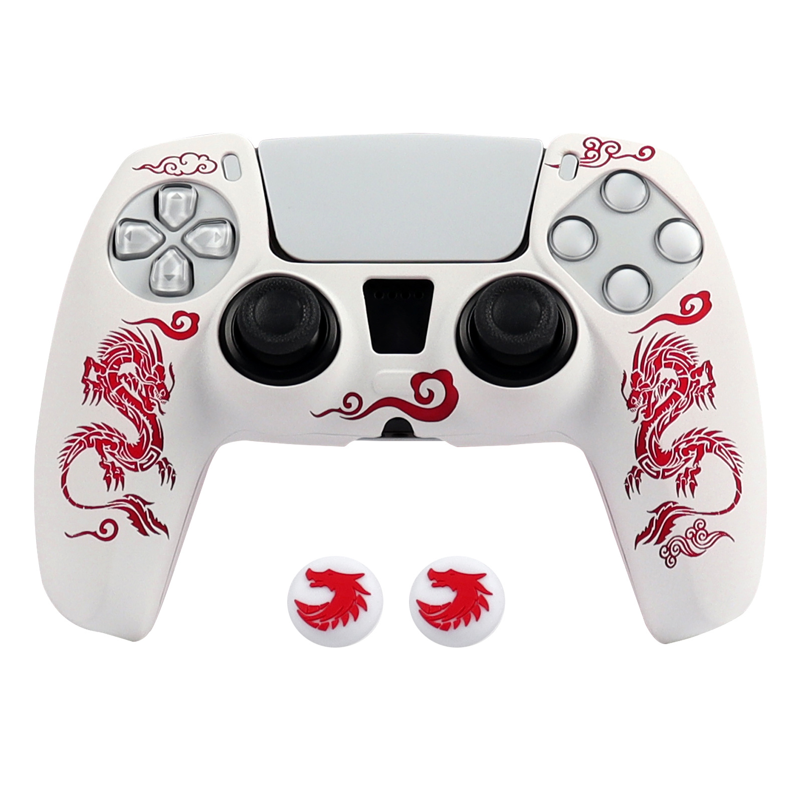 Silikonski zaščitni ovitek za Playstation 5 kontroler, skin za igralne plošče, dodatki za PS5 kontroler z kapicami za joystick