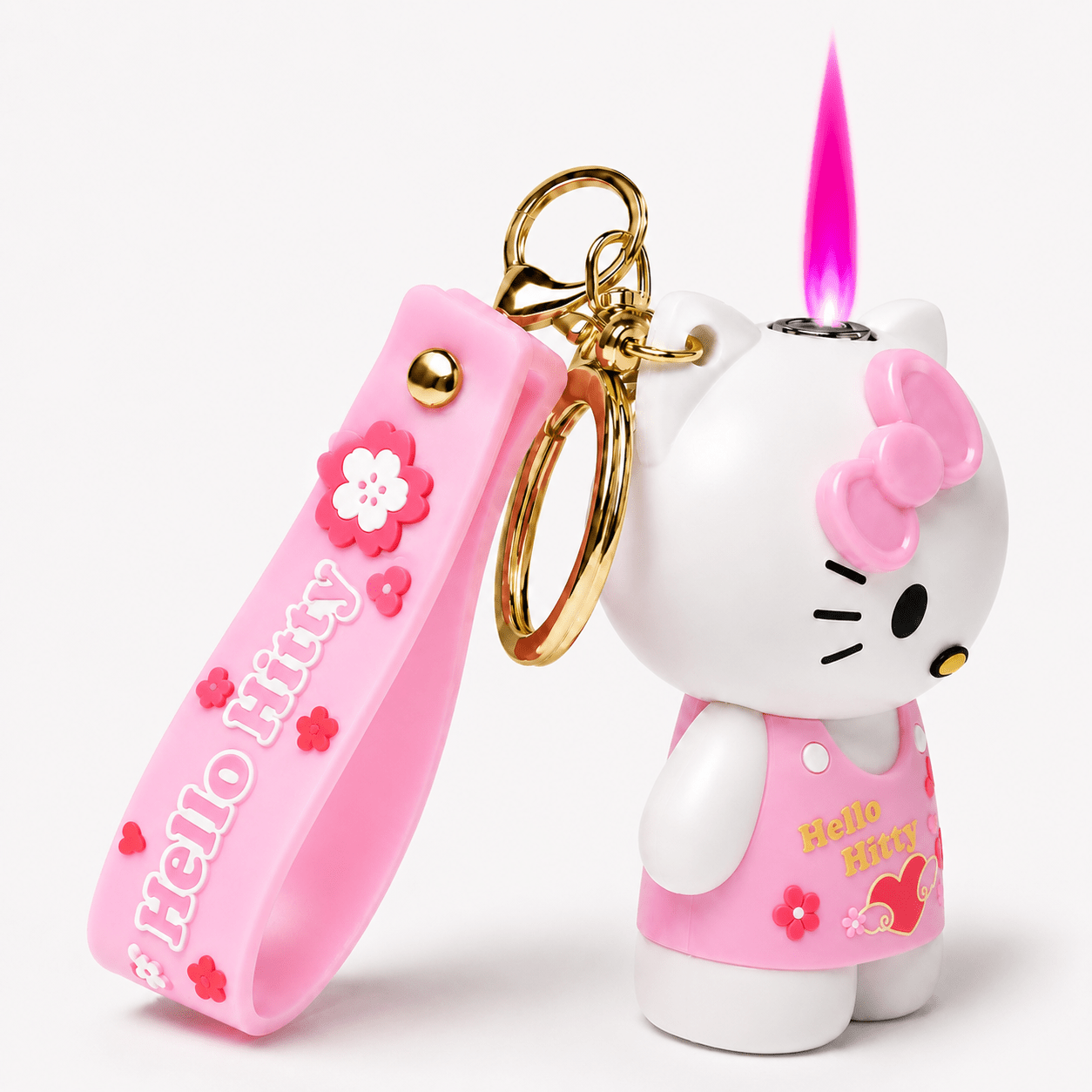TEMU (butane Not Included) Hello Kitty 3d Cartoon Lighter, Cute Windproof Mini Torch With , Portable Pocket Lighter For Gifts, Travel & Outdoor Use,