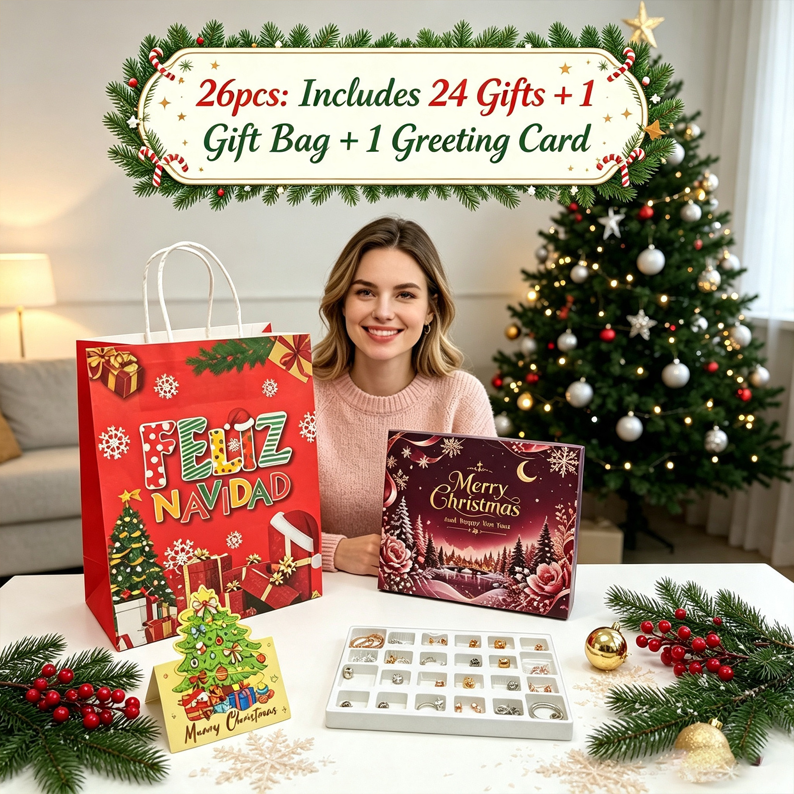 2026 Christmas Countdown Calendar Gift Set, 26pcs Gifts