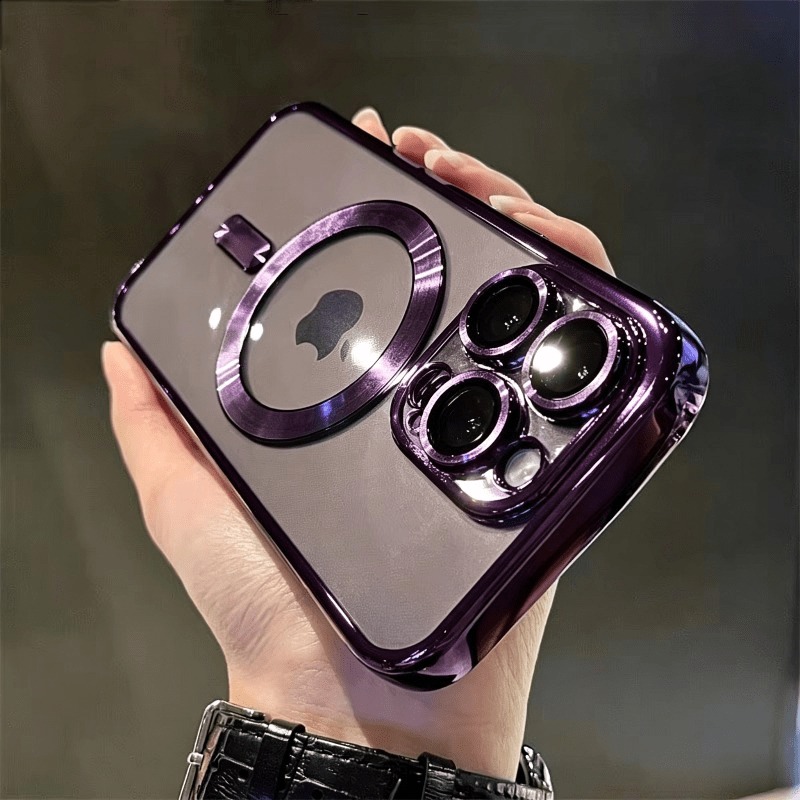 Capa de Celular: Capa Protetora de Luxo Magnética Transparente Resistente a Choques  8