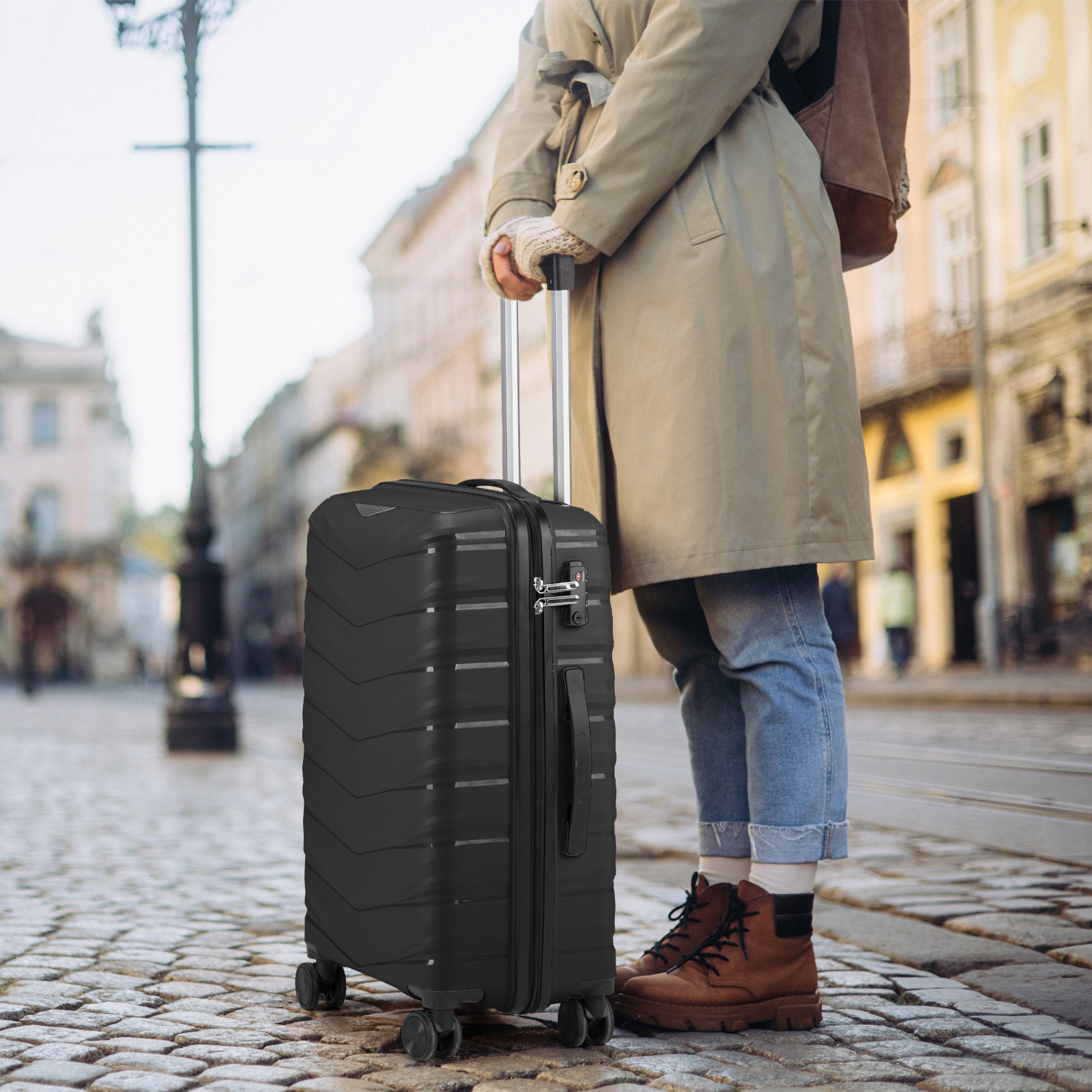 3pcs Set Lightweight Suitcase with TSA Lock (20/24/28)