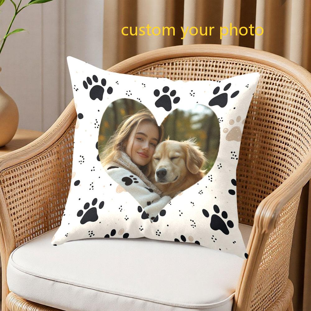 TEMU 1 de almohada personalizada con foto | con área personalizada de , para familiares, o queridos, personalizable para gatos, perros y sus , estilo