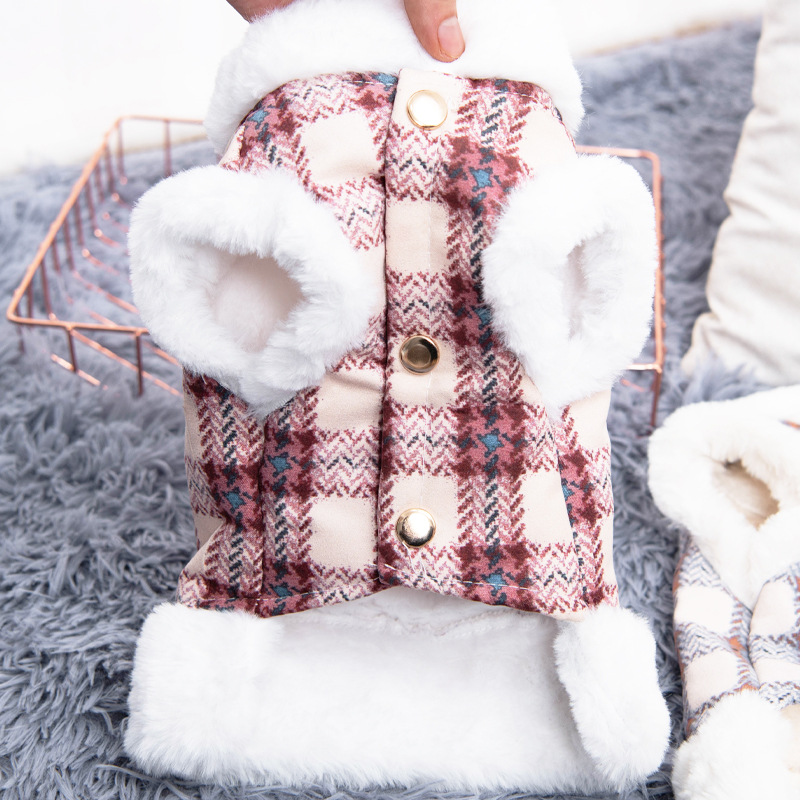 Temu – TEMU 2025 And Winter Pet Vest With Fleece Lining, Compatible With Leashes, For Small Dogs And Cats Like Teddy And Bichon