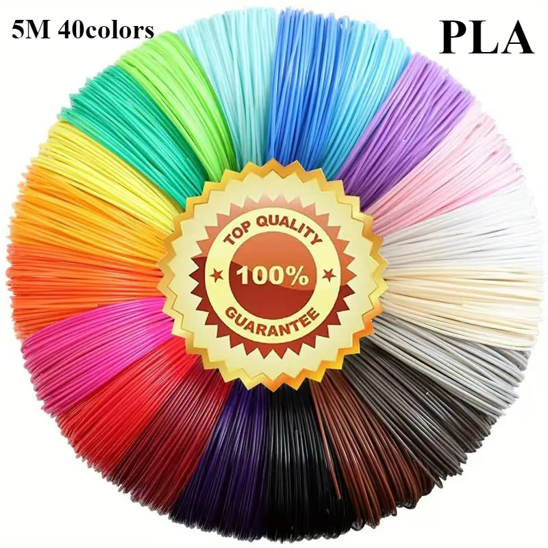 

5m 40 Colors Pla 3d Printing Filament Bundle, 1.75mm Diameter, Smooth , Ideal For Artistic , With Guaranteed Top Quality For