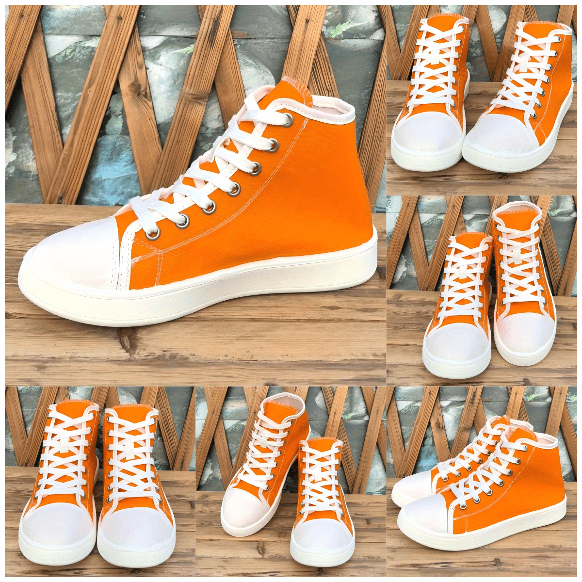 Sneakers, Women's High-Top Lace Skate Shoes with 2D Print - Premium Series, Fashionable and Design. Simple yet Elegant Style That Is Lightweight, Comfortable, Breathable, Moisture-wicking; Essential for Students During Back-to-school Season or