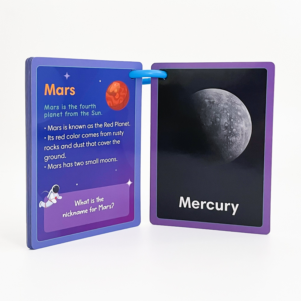 Solar System Learning Flash Cards - 15 Double-Sided Set