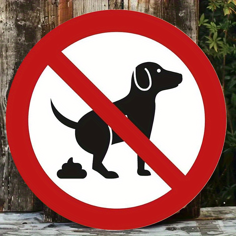 E-shop 2D Flat - [2D Flat] Ein 2D-gedrucktes Holzschild im Vintage-Stil mit der Aufschrift "Kein Tier Kotzen" - Maße 20x20 cm, mit Cartoon-Hund- und