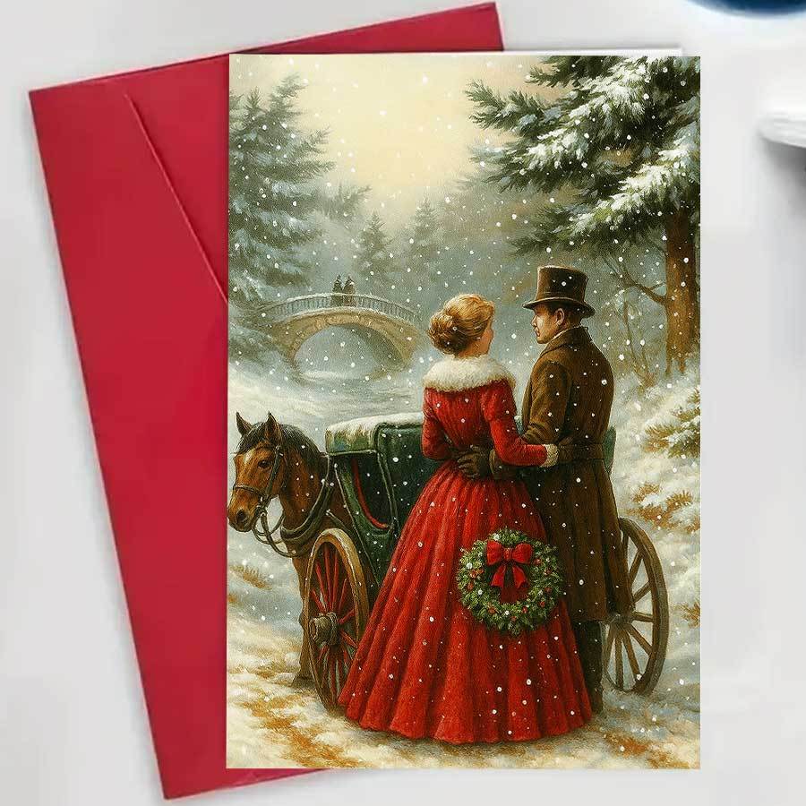sachin and babi light blue dress Victorian Winter Scene Print, 1868. Art Prints, Posters & Puzzles from  Heritage Images