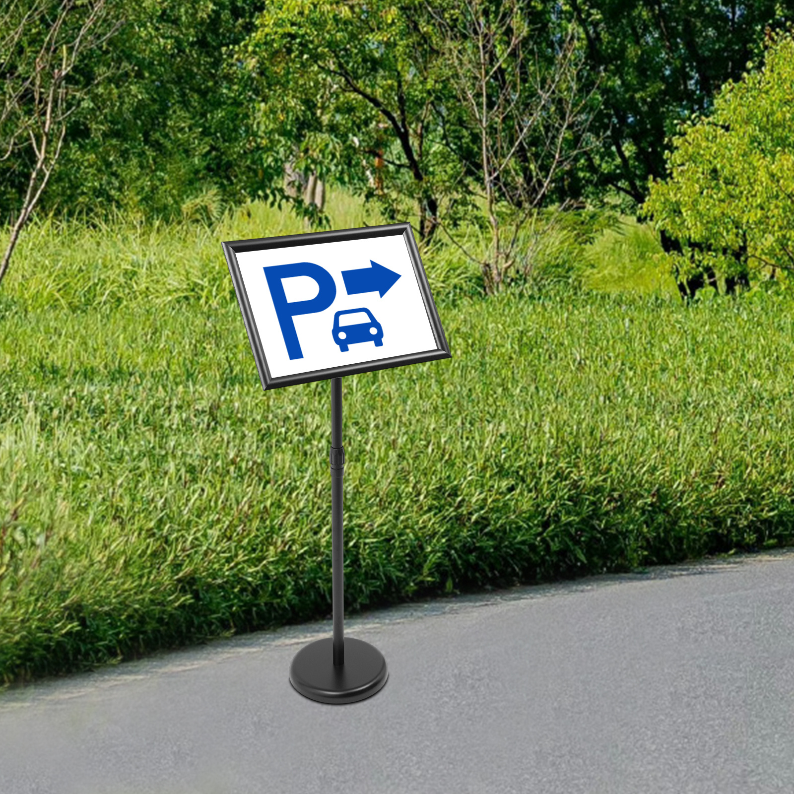 Homeecho Information Stand, Adjustable Poster Stand, Free-standing Sign Display Stand