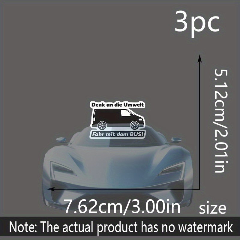 Image of 3pcs, Environmental Awareness Riding Bus Stickers Fun Prank 3-inch Car Stickers Reminder, Waterproof Durable Vinyl-suitable For Cars, Laptops, Helmets, Suitcases, Water Bottles, Etc