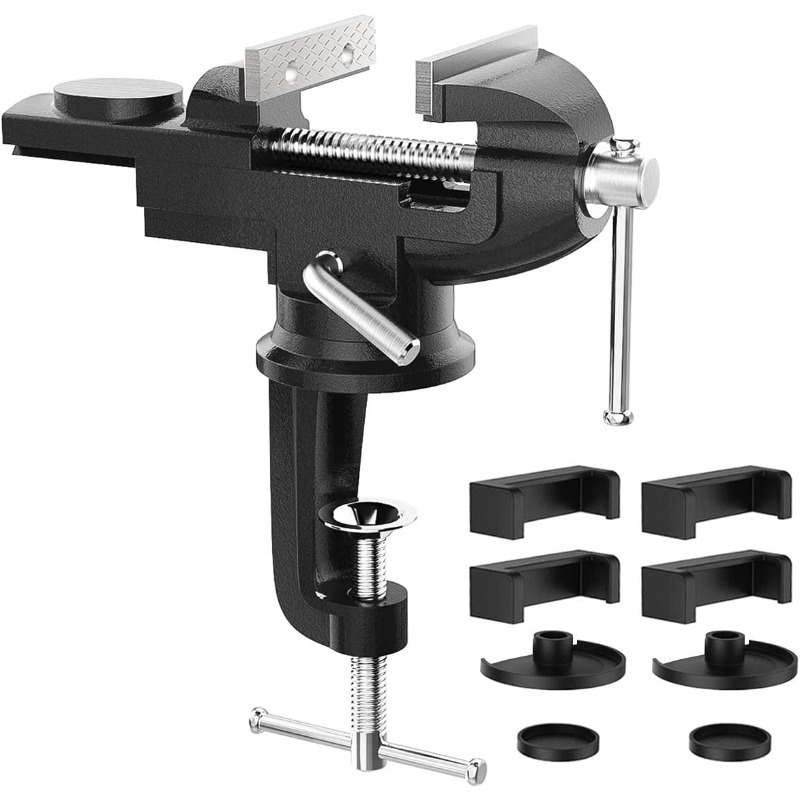 Versatile Tool Vise - Features A 360° Rotating Anvil And 300kg Clamping Strength, Perfect For Cutting, Shaping, And Drilling Tasks