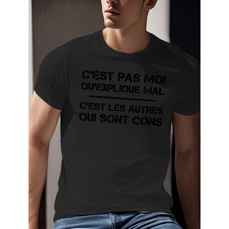 

Humorous French Men's Short-sleeve Summer Tee