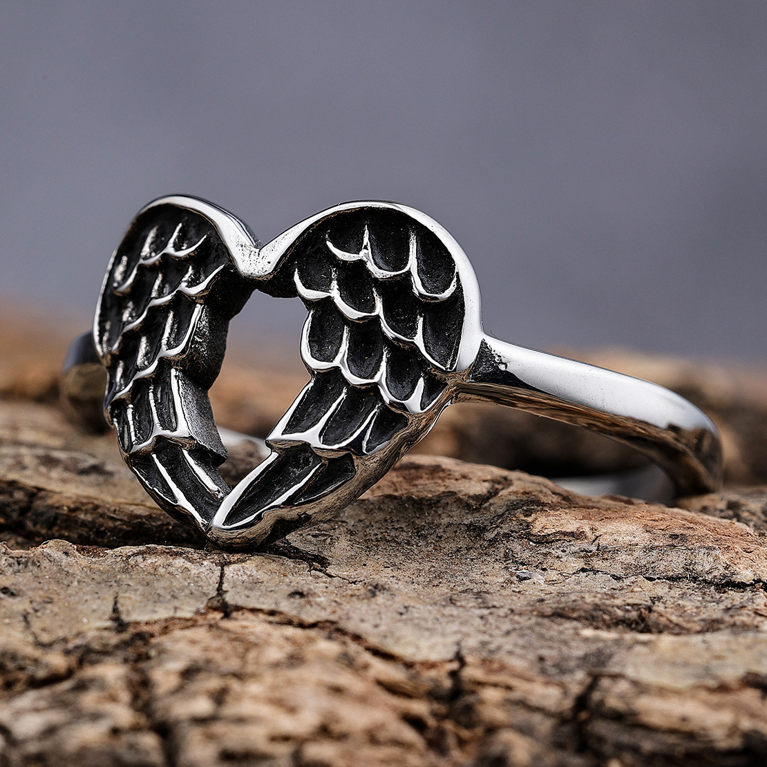 Ring Women Stainless Steel Hollow Out Ring Fashion Accessory Gift