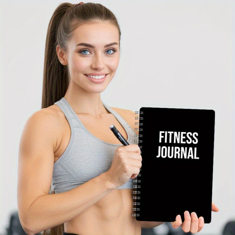 Fitness Workout Journal for Women & Men - Compact Workout Log Book Planner with Lined Pages, Progress Tracking & Goal Se