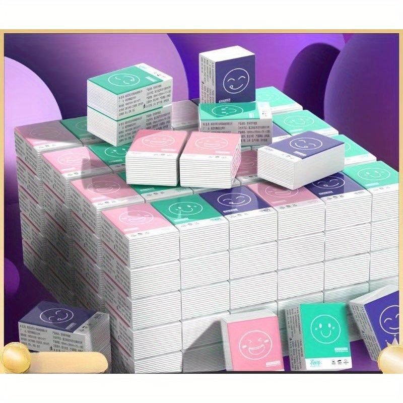 TEMU 140 Sheets/20 Packs Of Three-layer Cute Handkerchief Paper Towels Facial Tissues Small Package Student Version Carry-on Small Package Paper Towels Portable Mini Handkerchief Paper