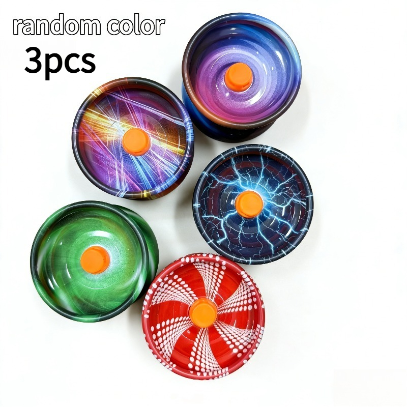3pcs Metal Yoyo Ball - Metal Iron Yoyo Ball With Yoyo Rope, Suitable For Outdoor/sports, Hobbies, Party Hobbies - Durable Yoyo Game Collectibles (random Colors)