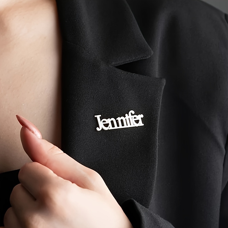 TEMU Broche personalizado de acero inoxidable con - Diseño elegante y minimalista, ideal para uso diario, la elección para , y regalos de graduación