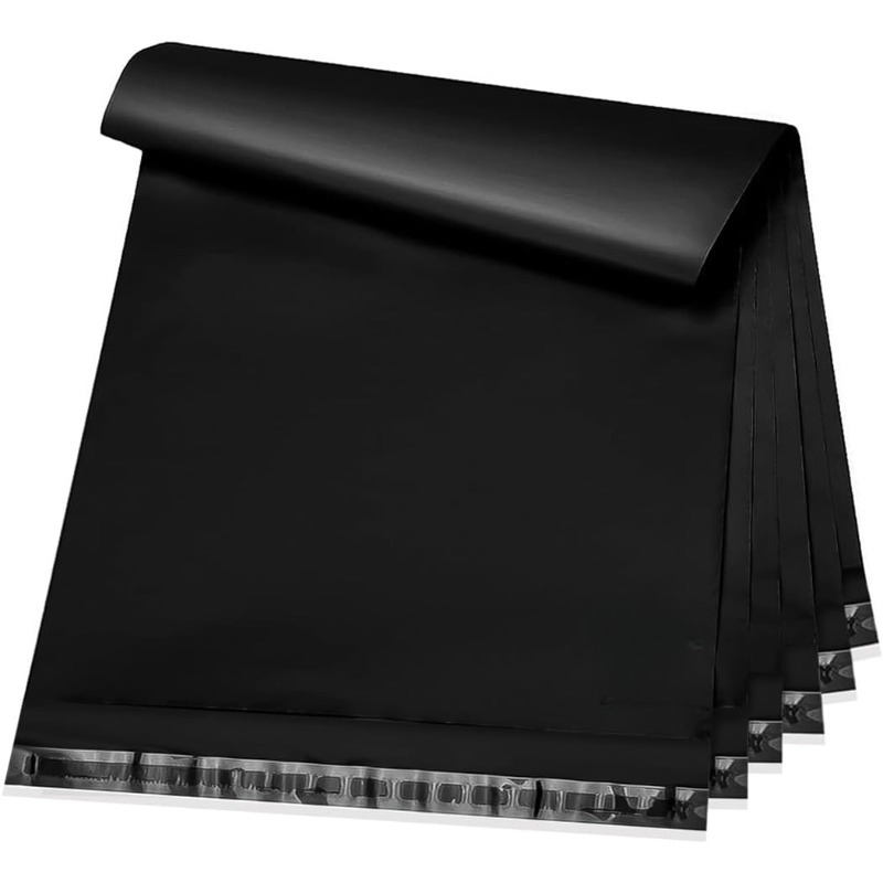 

100pcs Black Poly Mailers 10x13" - , Waterproof & Tear-resistant Shipping Envelopes With Strong Adhesive Seal For Clothes, Books & Accessories