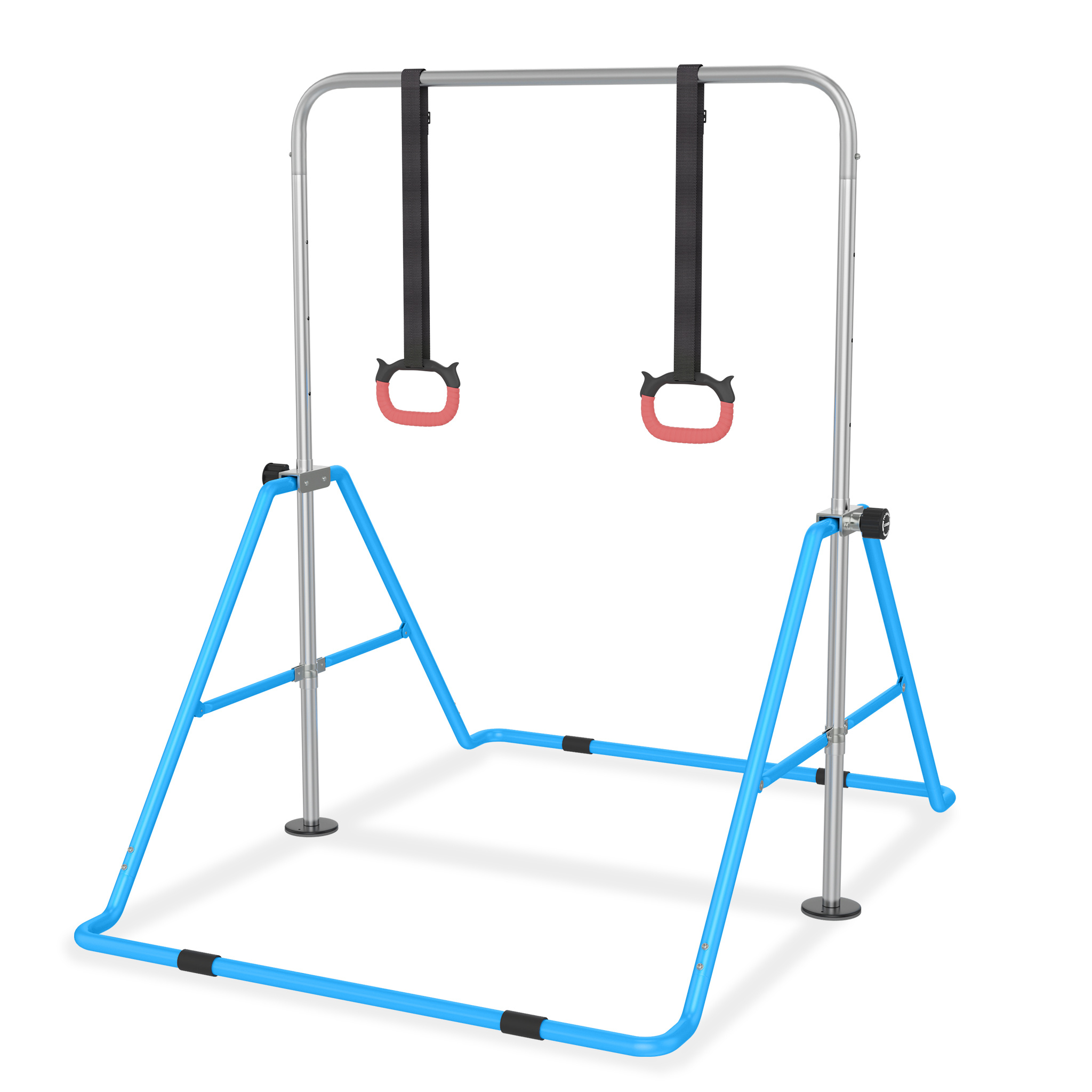 Height-adjustable Foldable Gymnastics Bar, Stable Steel Horizontal Bar, Expandable Home Fitness Equipment For Indoor Training, Pink/mint Green/blue/dark Purple