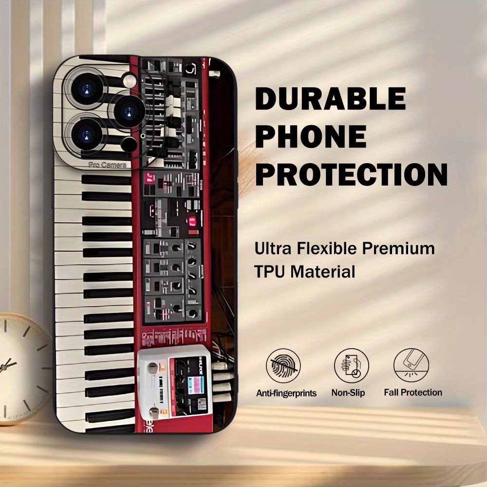 Resim Synthesizer Klavye - for Iphone 16/15/14/13/12/11/7/8/Xr/Xs/Plus/Pro/Pro Max için Temalı Telefon Kılıfı - Arkadaşlar ve Aile için İdeal Hediye 