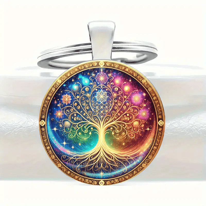 Image of Of Life Mandala Alloy Keychain, Stylish Bag, Car Accessory, Unique Gift For , Perfect For Halloween, Christmas, Thanksgiving And Anniversary Celebrations, Anniversary Gift | Stylish Keychain