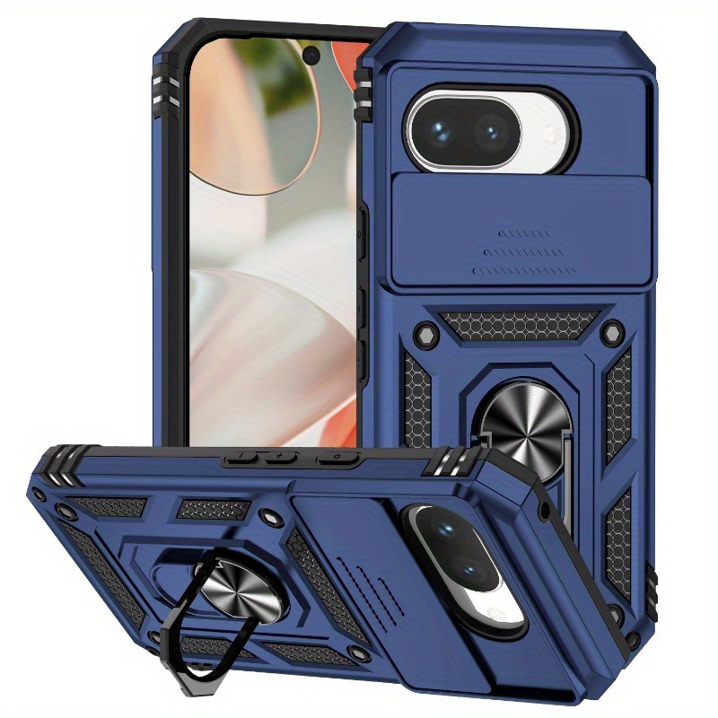 Custodia Antiurto Per Google Pixel Con Anello Porta-telefono - Compatibile Con Pixel 8a, 8, 7, 6, Pro E 6a. Colore Nero, Finitura Opaca. - Foto 2