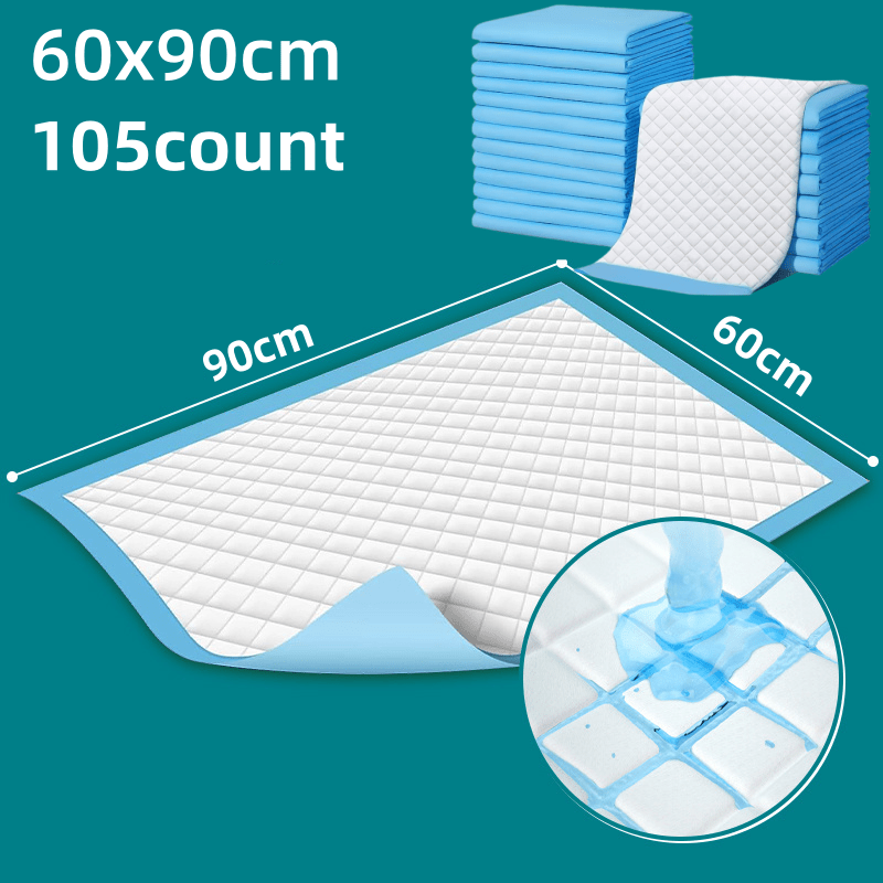 Full-size Disposable Bed Pads, In Sizes - Absorbent, Leak-proof, And Comfy, Perfect For Beds, Sofas, Or Chairs (58x58cm 50pcs/ 58x58cm 100pcs/ 60x90cm 105pcs/ 86x71cm 100pcs)
