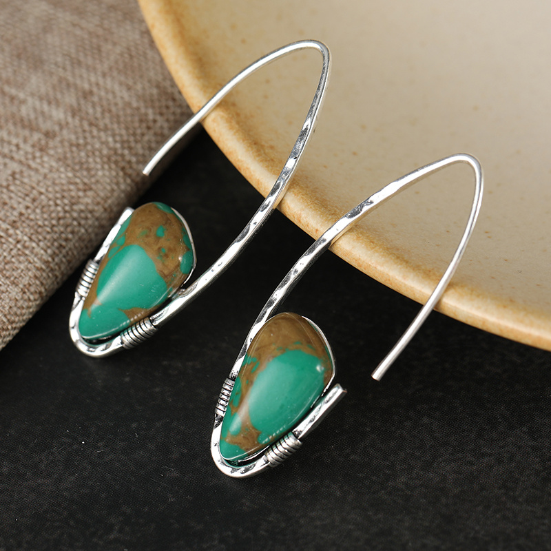 Bohemian Long Droplet-shaped Geometric Pendant Earrings