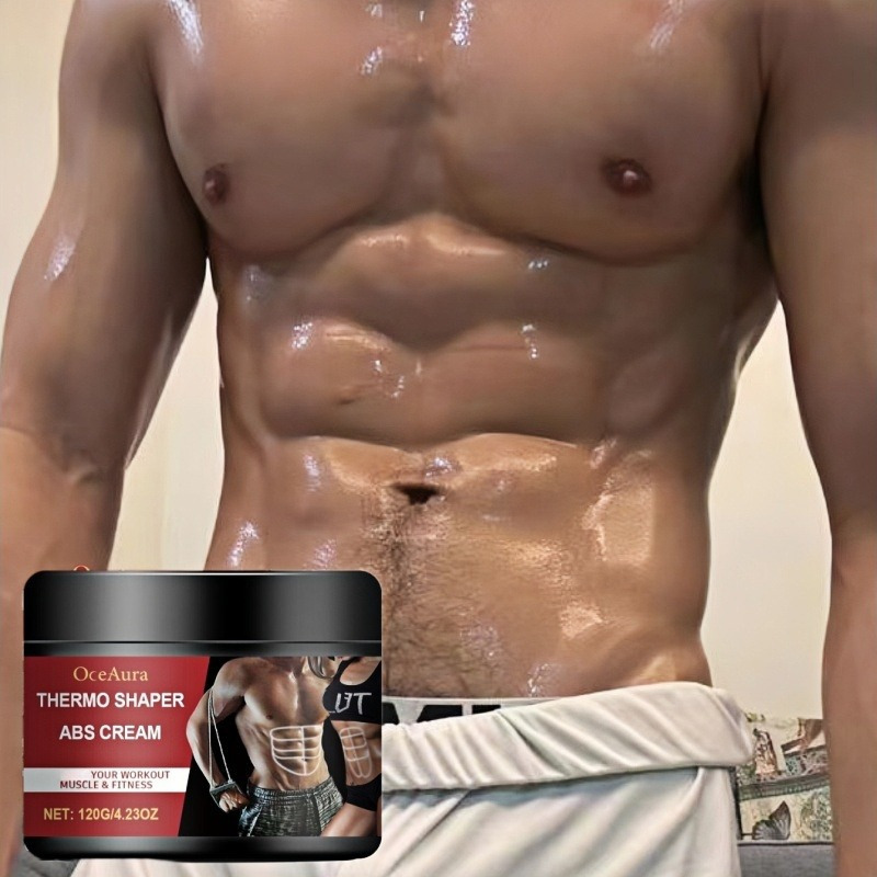 Thermogenic Body Massage Cream for Men & Women - Tightens & Moisturizes Light Beige on Belly, Thighs, Buttocks, Arms - All Light Beige Types, Gym & Post-Workout Use