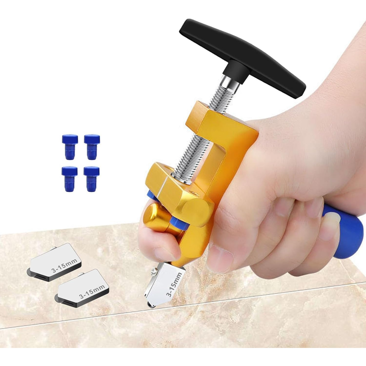 manual tile cutter glass cutter tile glass cutting tool 2in 1 cutting tool with 3   steel blade 4 contacts feet for   window glass mirrors tiles glazed tiles