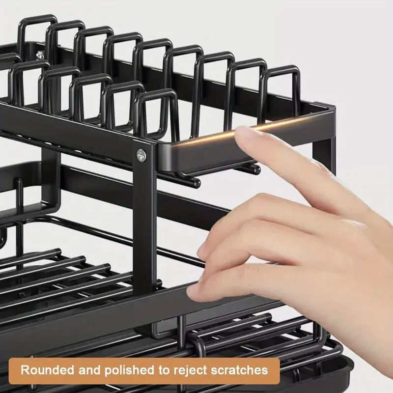 dish drying rack multifunctional dish rack kitchen dish drying rack with cutlery storage holder for kitchen counter Product details 6