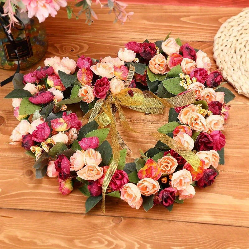 5pcs heart shaped wire wreath frame christmas floral heart Temu
