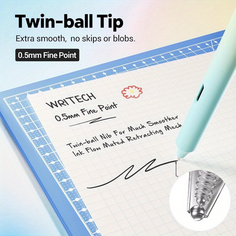 retractable gel ink pens: 8ct black ink 0.5mm fine point tip pen   smooth writing with aesthetic gradient   for journaling note taking sketching no bleed  , pens for writing, cute pens, pens, pencils, colored pens, journaling essentials, sketching tools,  , stylish pen,   ink, durable construction, retractable pen, artists, journal keepers Product details 2