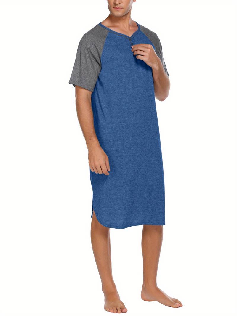 Lands' End Men's Tall Waffle Short Sleeve Pajama Henley T-Shirt - Macy's