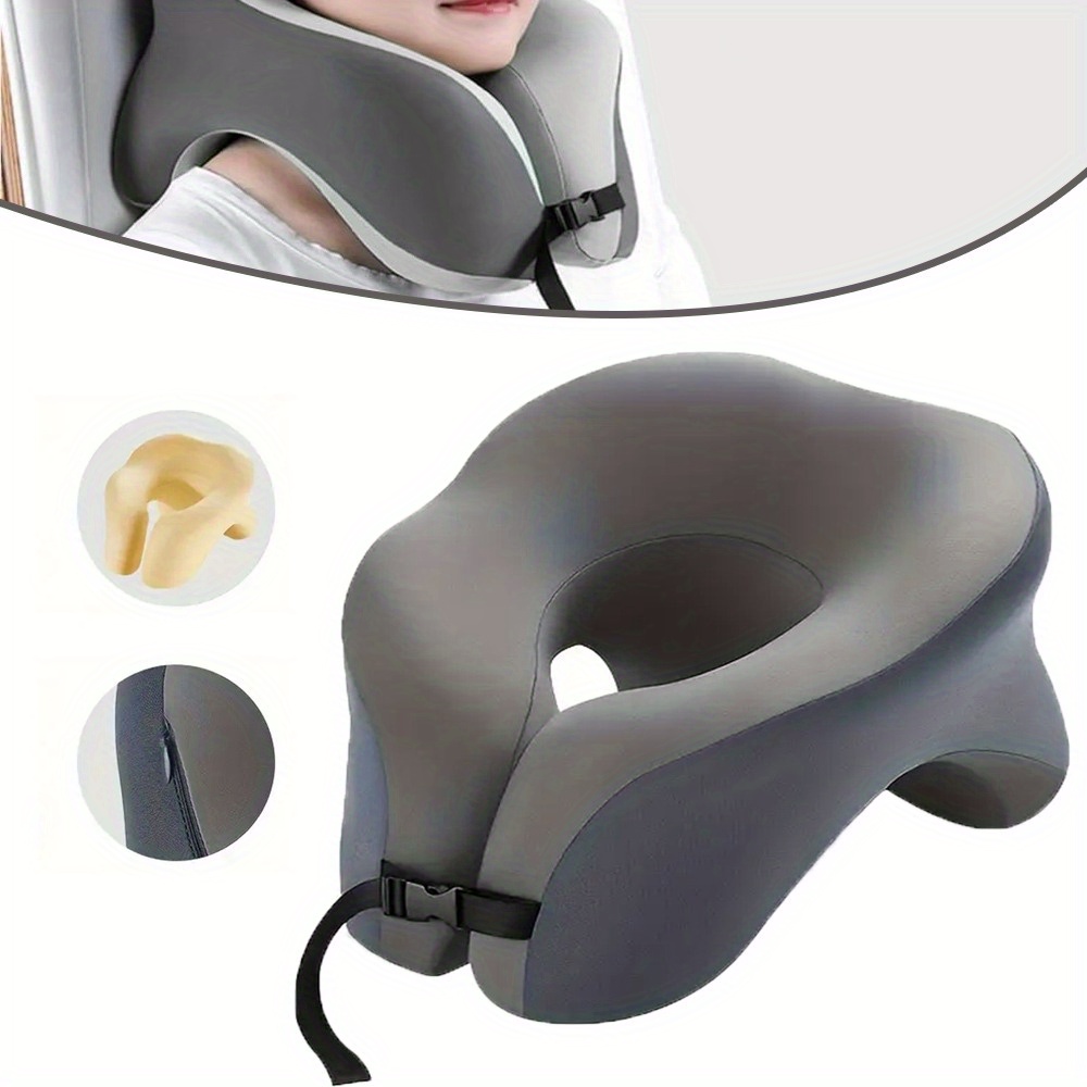 Image of Comfortable Travel Neck Cushion, Suitable For Planes, Cars, Workplaces, And Home, Breathable And Support For Head And Neck During .