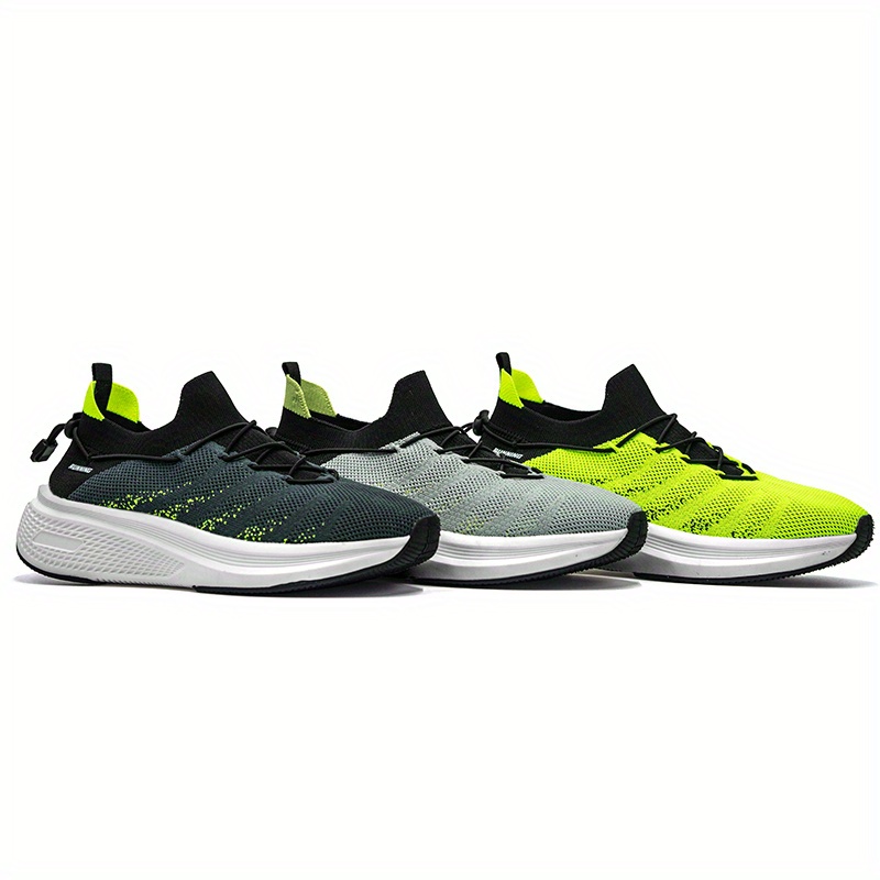 Men's Breathable Slip-On Sneakers Compatible for Running, Training & Gym - Low-Top - Casual Sneakers with Cushioned MD Sole, Striped/Checkered/ Color Options - -Terrain Wear (Gym, Outdoor, Everyday)